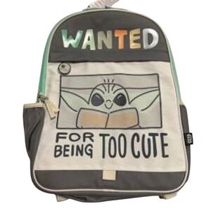 Star Wars Grogu The‎ Mandalorian Baby Yoda Wanted Backpack School Bag